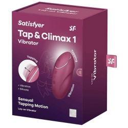 Satisfyer Stimulateur de Clitoris Tap & Climax 1 Framboise